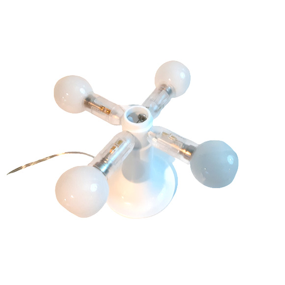 VINTAGE Mushroom Lamp, in white acrylic Retro Designer Lighting - Picture 4 of 6